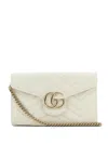 Gucci Gg Marmont Portemonnaie Mit Zickzackmuster In White