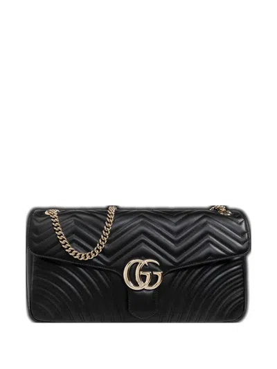 Gucci Gg Marmont Chevron-quilted Shoulder Bag