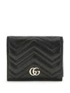Gucci Gg Marmont Card Case Wallet In Black