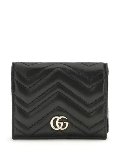 Gucci Gg Marmont Card Case Wallet In Black