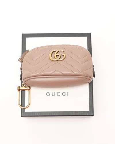 Gucci Gg Marmont Coin Case In Beige