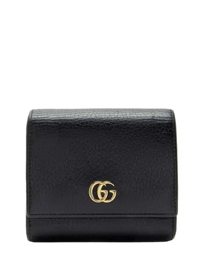 Gucci Gg Marmont Compact Wallet (authentic Pre-loved) In Black