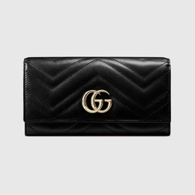 Gucci Gg Marmont Continental Wallet In Black