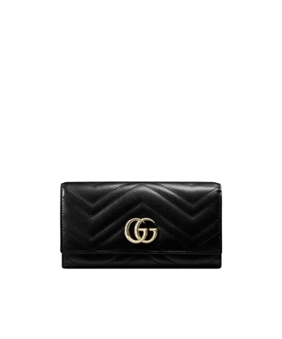 Gucci Gg Marmont Continental Wallet In Black