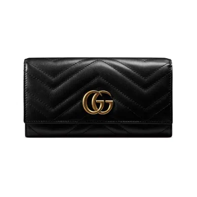 Gucci Gg Marmont Continental Wallet In Black