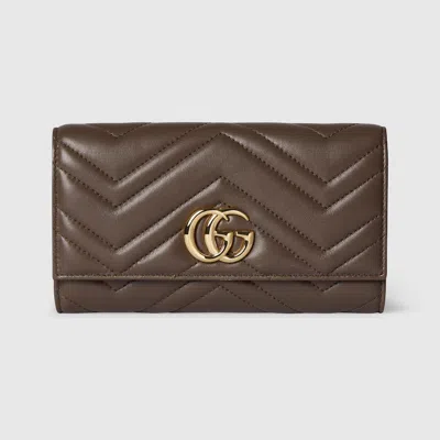 Gucci Gg Marmont Continental Wallet In Brown