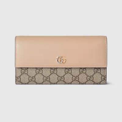 Gucci Gg Marmont Continental Wallet In Neutral