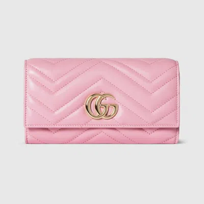 Gucci Gg Marmont Continental Wallet In Pink