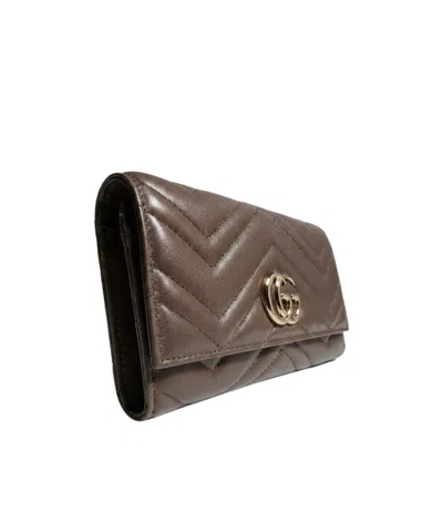 Gucci Gg Marmont Continental Wallet In Red