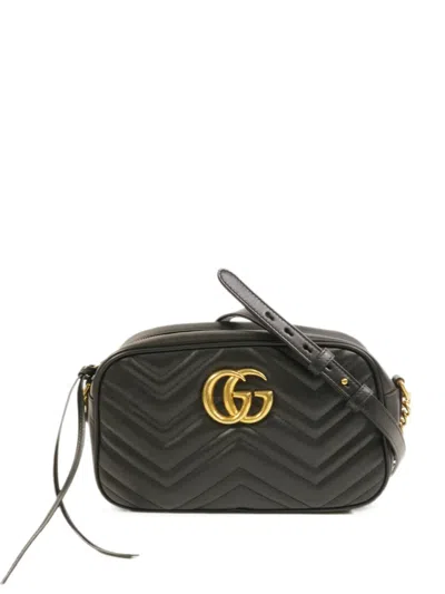 Pre-owned Gucci Gg Marmont Cross Body Bag In Black