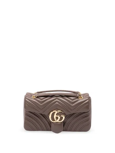 Gucci `gg Marmont` Crossbody Bag In Brown