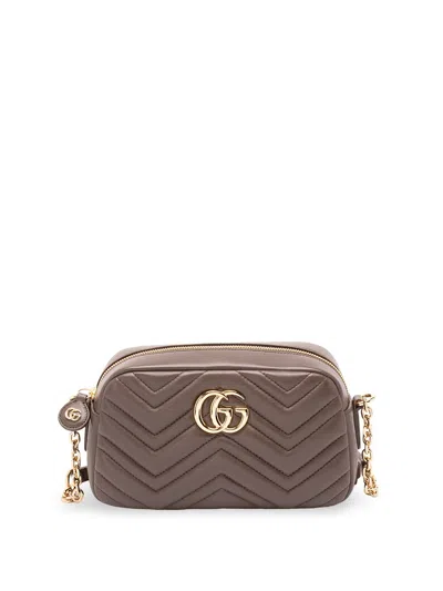 Gucci `gg Marmont` Crossbody Bag In Brown