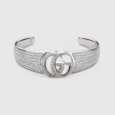 Gucci Gg Marmont Crystal Cuff Bracelet