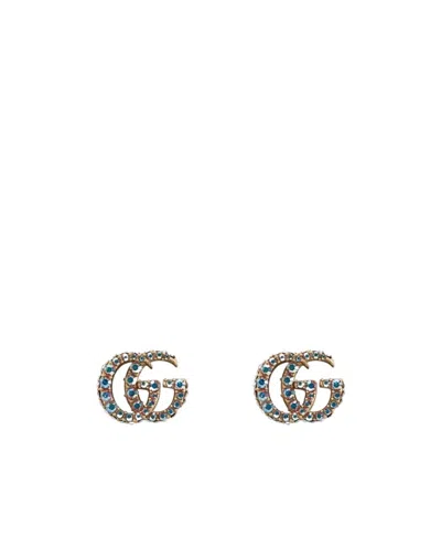 Gucci Gg Marmont Crystal Earrings In Multi