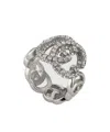Gucci Gg Marmont Crystal Ring In Gray