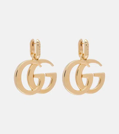 Gucci Gg Marmont Drop Earrings In Gold