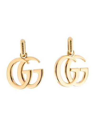 Pre-owned Gucci Gg Marmont Drop Earrings In Multi