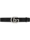 Gucci Gg Marmont Embossed Belt In Black