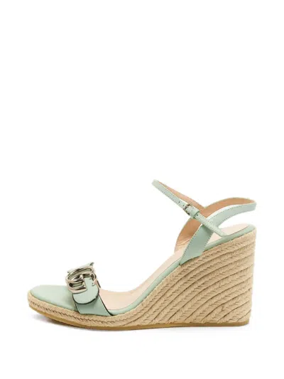 Pre-owned Gucci Gg Marmont Espadrilles In Blue