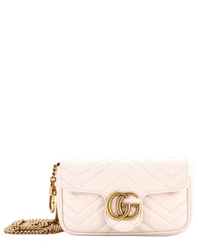 Gucci Gg Marmont Flap Bag Matelassé Leather Super Mini (authentic Pre-loved)
