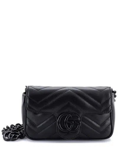 Gucci Gg Marmont Flap Belt Bag Matelassé Leather (authentic Pre-loved)
