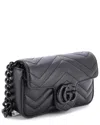 Gucci Gg Marmont Flap Belt Bag Matelassé Leather (authentic Pre-loved)