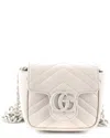 Gucci Gg Marmont Flap Belt Bag Matelassé Leather Mini (authentic Pre-loved)