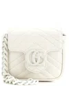 Gucci Gg Marmont Flap Belt Bag Matelassé Leather Mini (authentic Pre-loved)