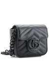 Gucci Gg Marmont Flap Belt Bag Matelassé Leather Mini (authentic Pre-loved)