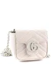 Gucci Gg Marmont Flap Belt Bag Matelassé Leather Mini (authentic Pre-loved)