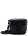 Gucci Gg Marmont Flap Belt Bag Matelassé Leather Mini (authentic Pre-loved)
