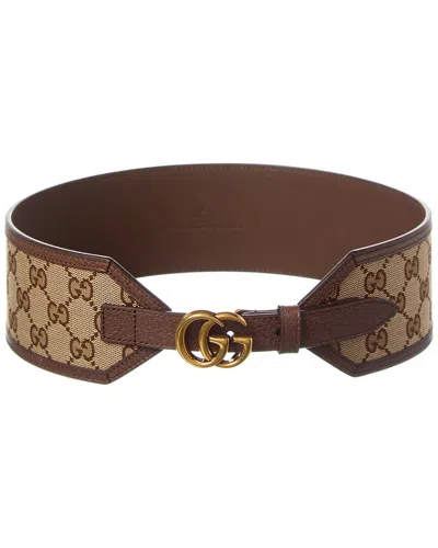 Gucci Gg Marmont Gg Canvas & Leather Belt