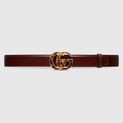 Gucci Gg Marmont Belt In Brown