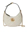 Gucci Gg Marmont Mini Leather Shoulder Bag In White
