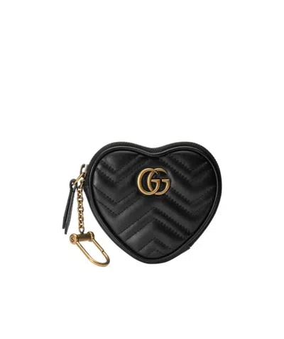 Gucci Gg Marmont Heart Purse In Black
