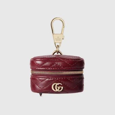 Gucci Gg Marmont Holder For Airpods In Burgundy