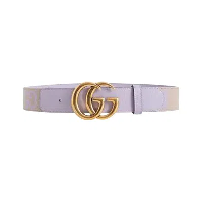 Pre-owned Gucci Gg Marmont Jumbo Belt 'beige/lilac' | Tan | Women's Size 95 In Brown