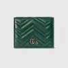 Gucci Gg Marmont Kartenbrieftasche In Green