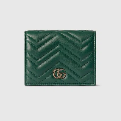 Gucci Gg Marmont Kartenbrieftasche In Green