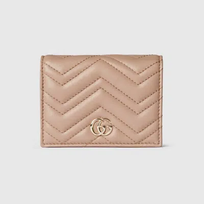 Gucci Gg Marmont Kartenbrieftasche In Sand