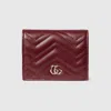 Gucci Womens Rosso Ancora/ros.anc Gg Marmont Leather Wallet In Red