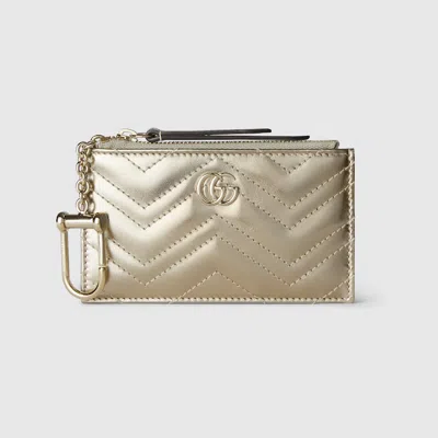 Gucci Gg Marmont Key Case In Gold