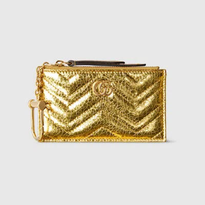 Gucci Gg Marmont Key Case In Gold
