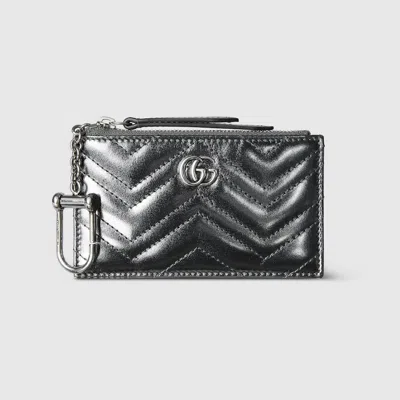 Gucci Gg Marmont Key Case In Grey