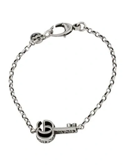 Pre-owned Gucci Gg Marmont Key Charm Bracelet, 6.25" In Multi