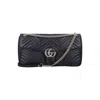 Gucci Shoulder Bag Chevron Pattern Chain Strap In Black