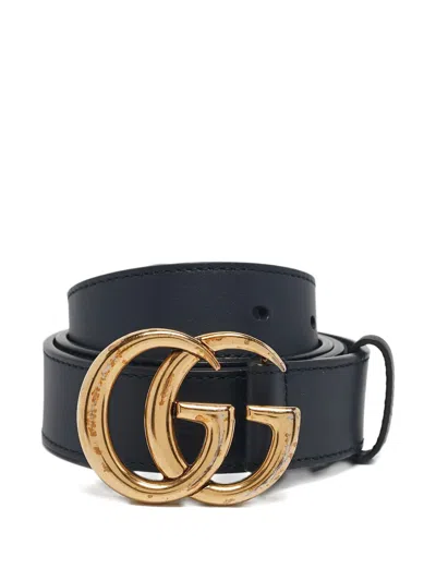Pre-owned Gucci Gg Marmont Leather Belt