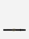 Gucci Gg Marmont Leather Belt In Black