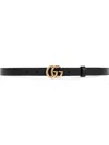 Gucci Gg Marmont Leather Belt In Black