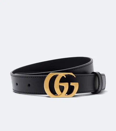Gucci Gg Marmont Leather Belt In Multi